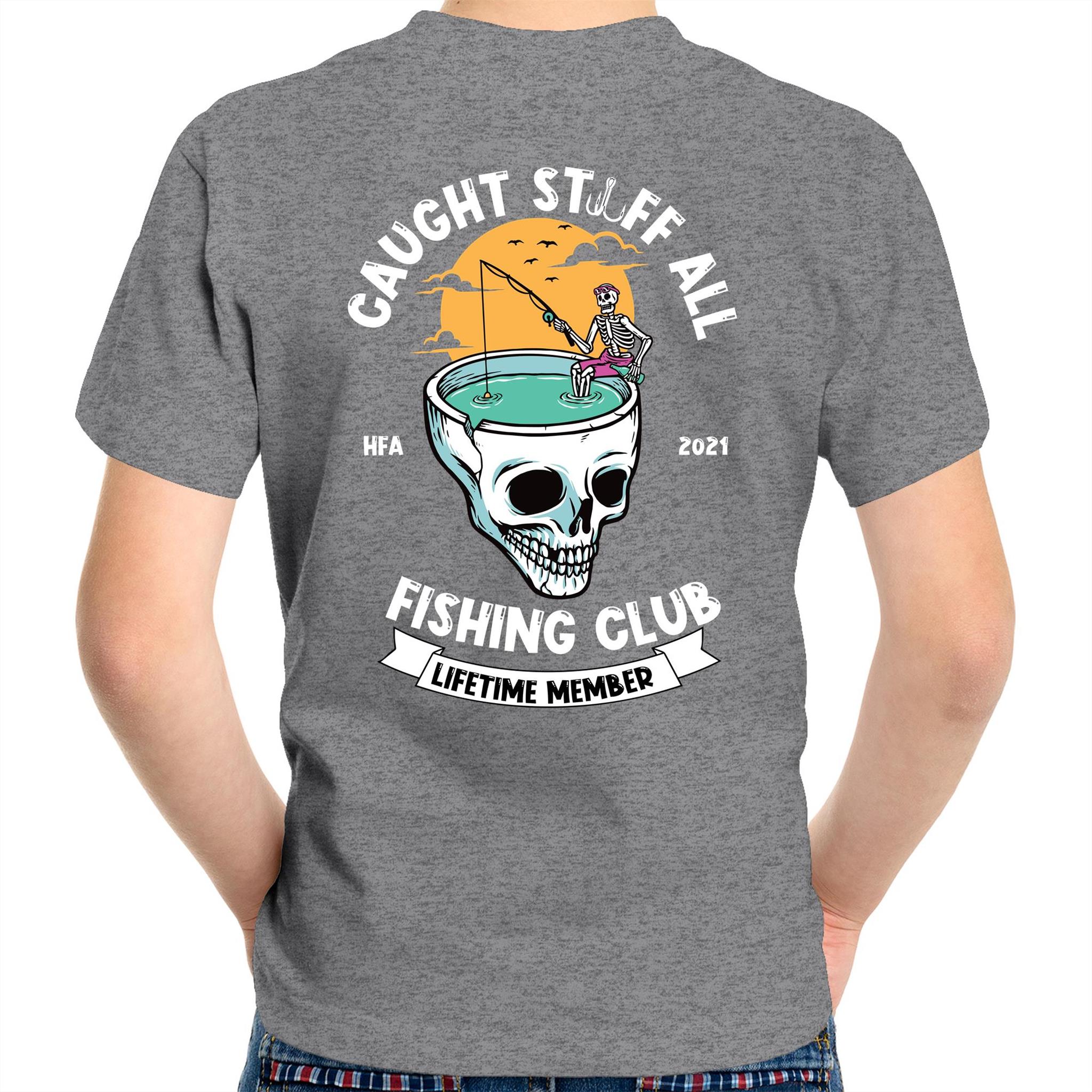 Caught Stuff All - Lifetime Member Club Fishing Shirt (Back Print) - Kids