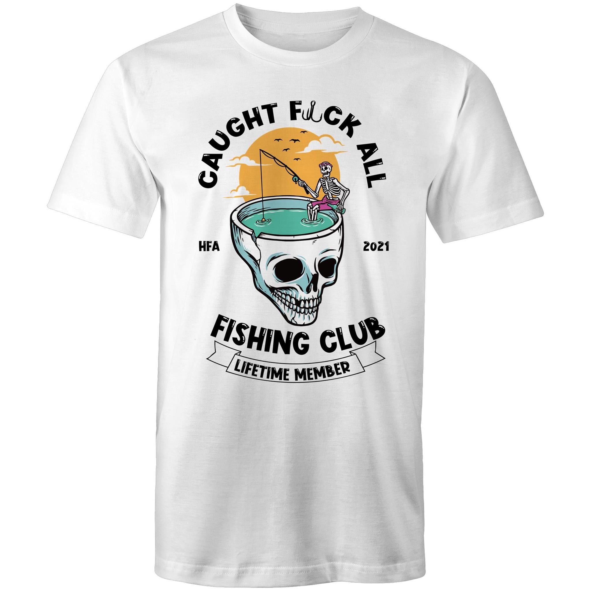 Caught Eff All - Lifetime Member Club Fishing Shirt (Front Print) - Men's