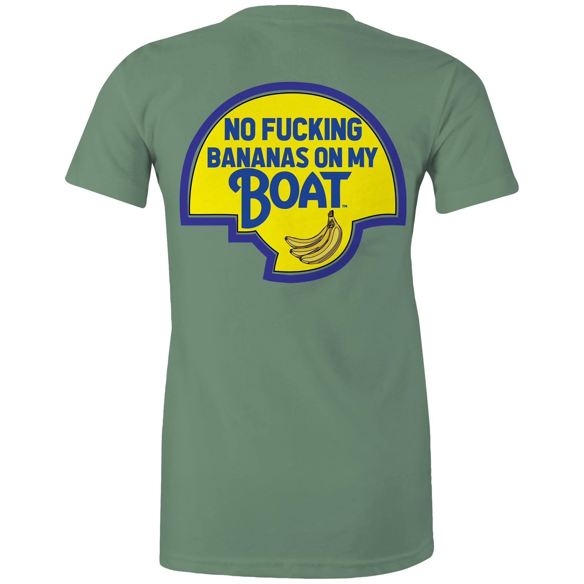 No Effin Bananas On My Boat (Back Print) - Women's