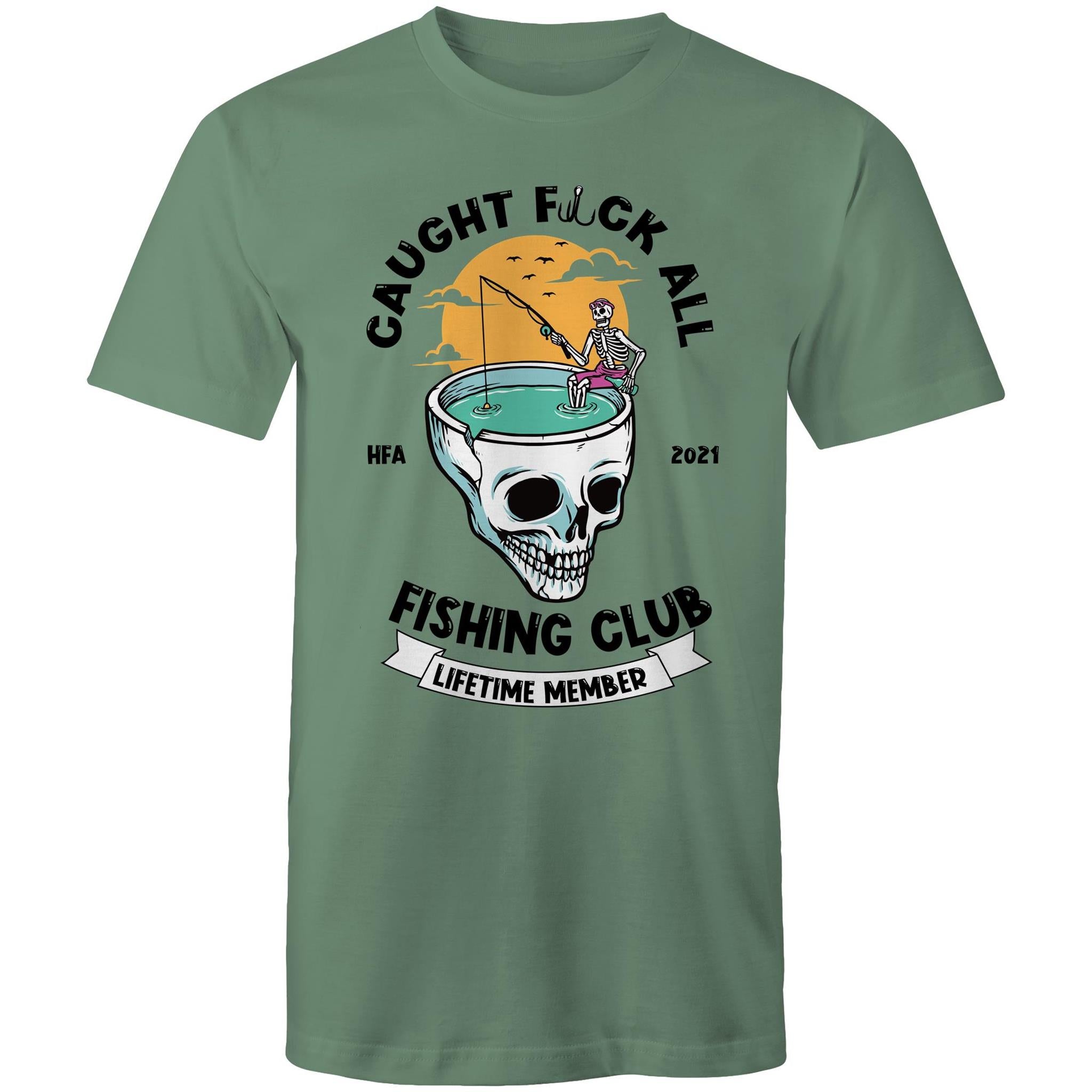 Caught Eff All - Lifetime Member Club Fishing Shirt (Front Print) - Men's