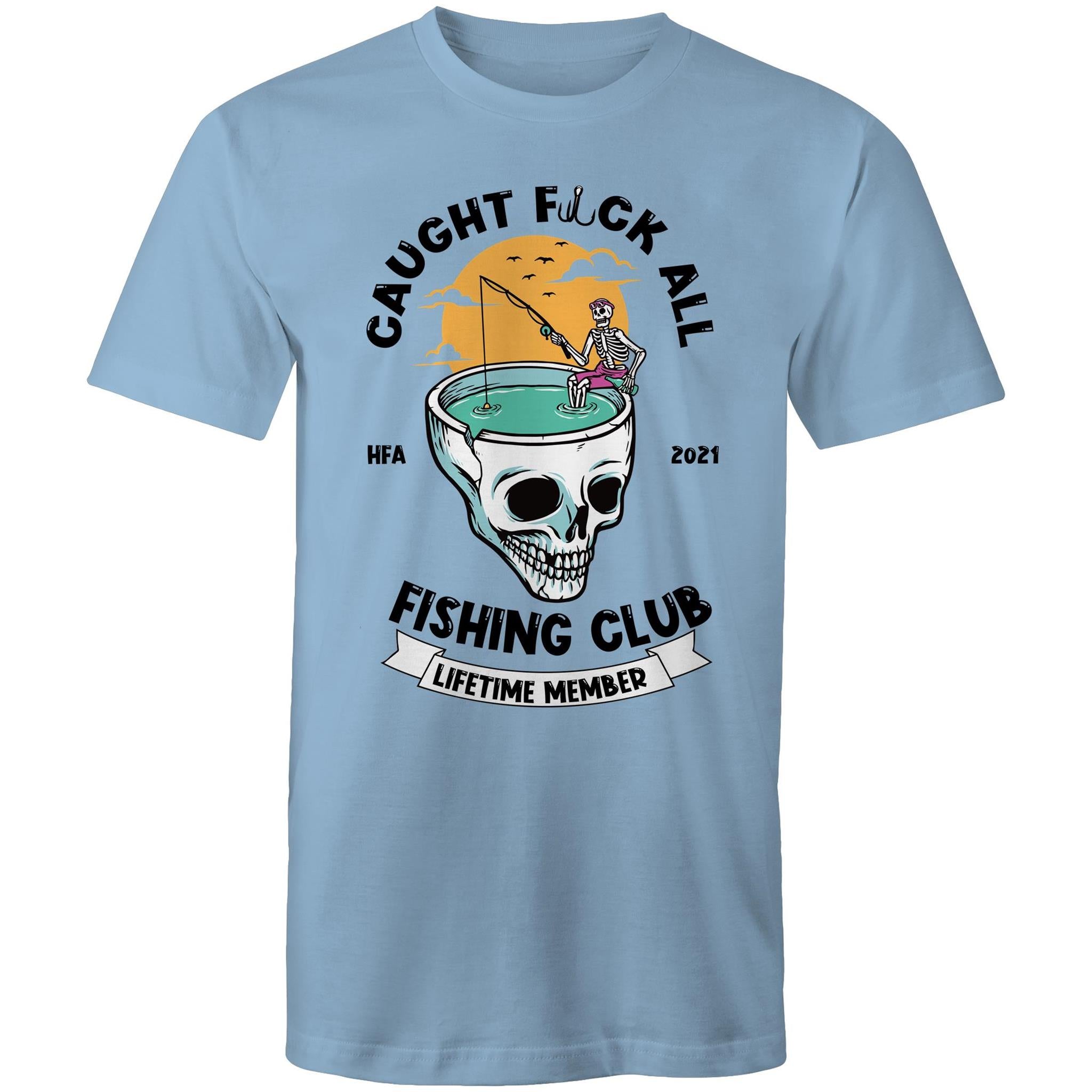 Caught Eff All - Lifetime Member Club Fishing Shirt (Front Print) - Men's