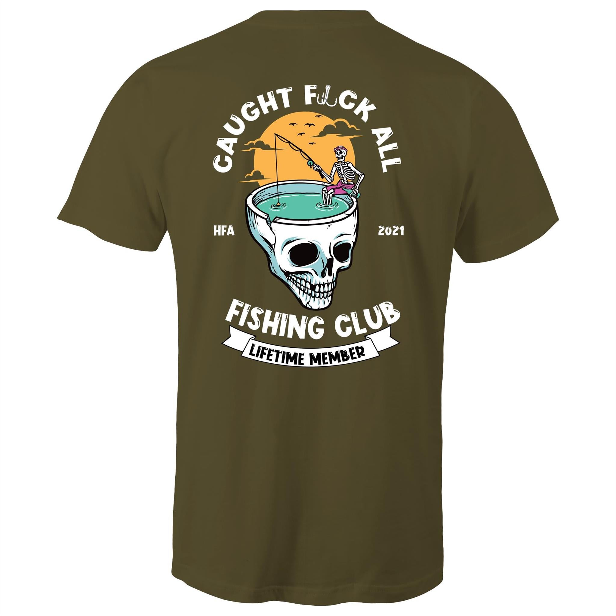 Caught Eff All - Lifetime Member Club Fishing Shirt (Back Print) - Men's