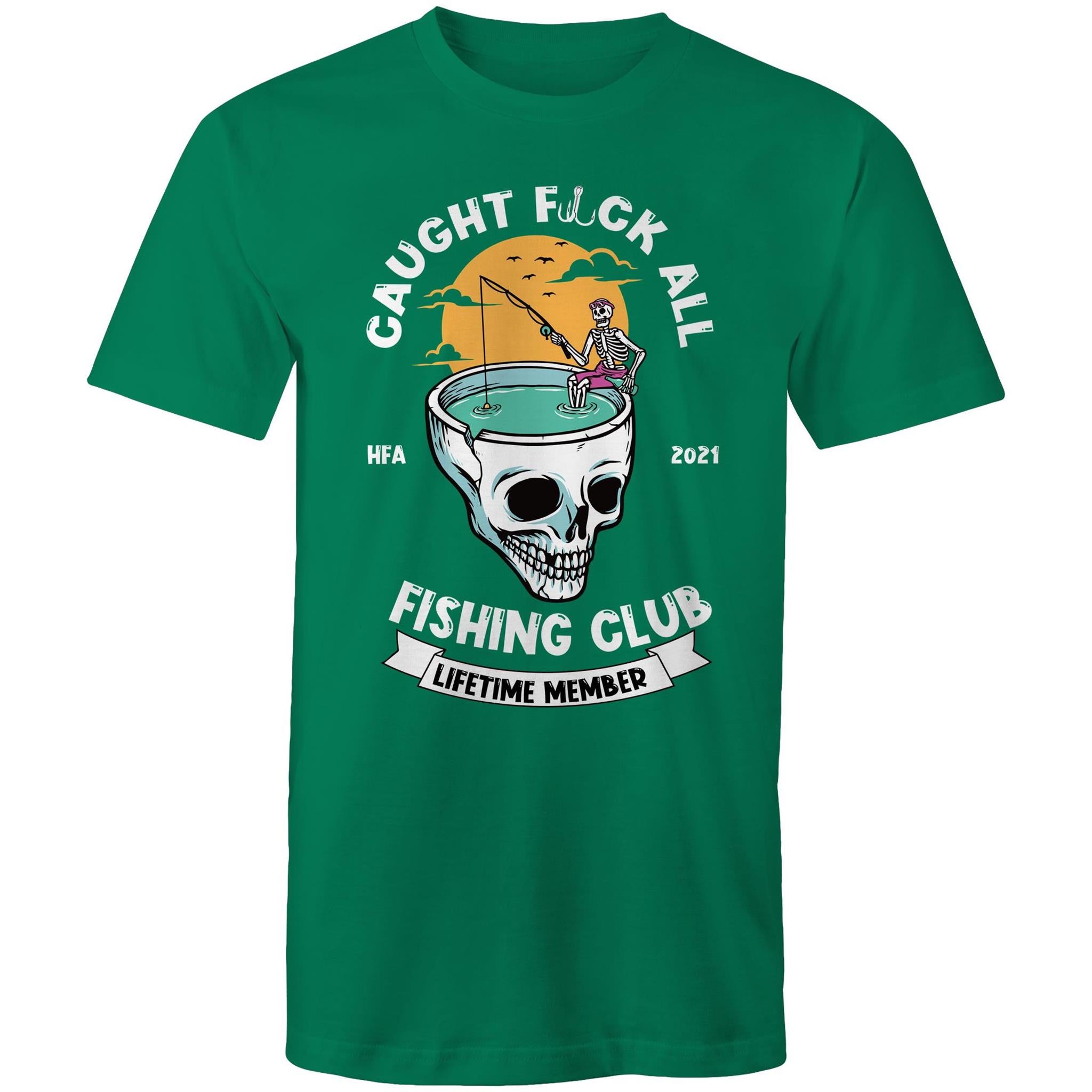 Caught Eff All - Lifetime Member Club Fishing Shirt (Front Print) - Men's