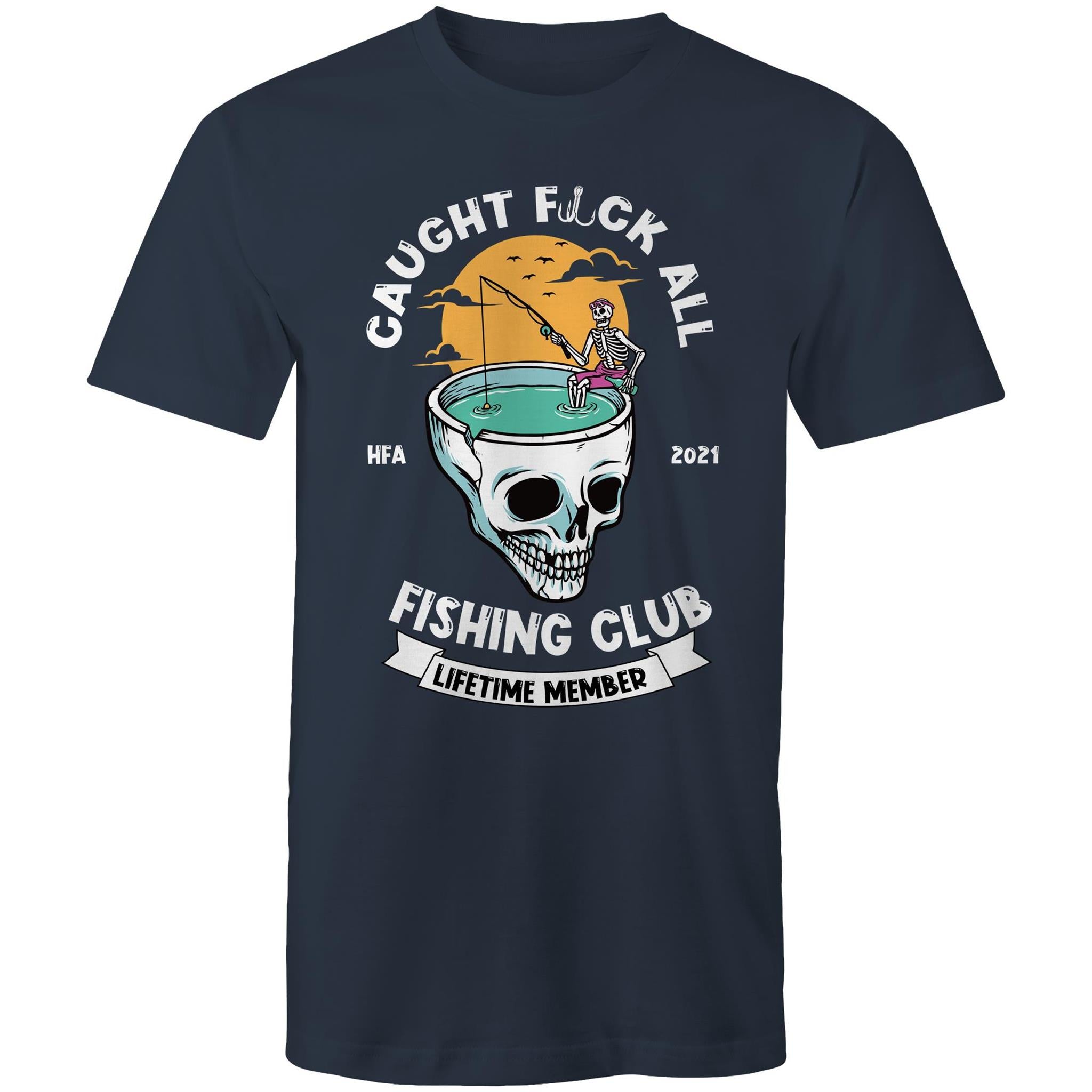 Caught Eff All - Lifetime Member Club Fishing Shirt (Front Print) - Men's