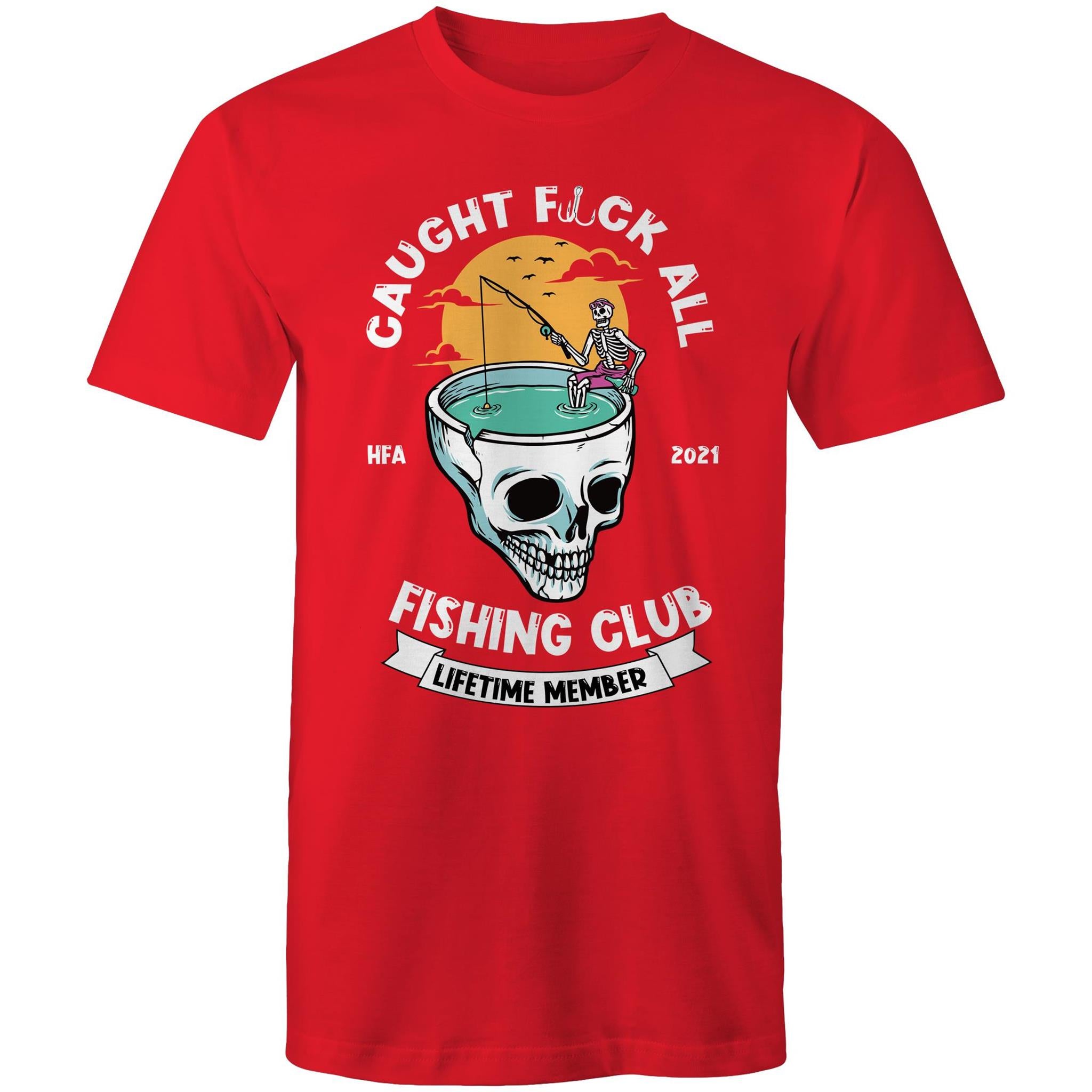 Caught Eff All - Lifetime Member Club Fishing Shirt (Front Print) - Men's