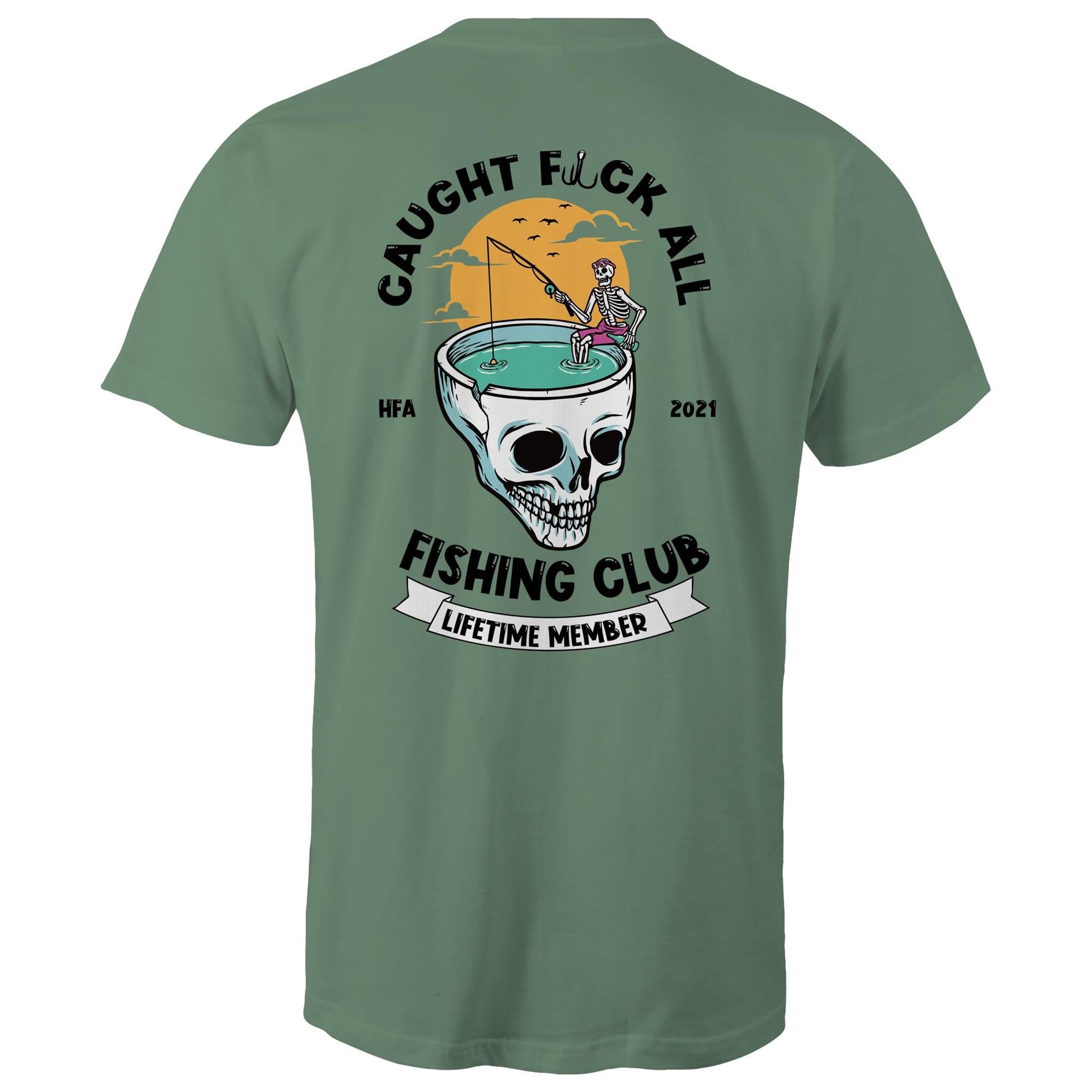 Caught Eff All - Lifetime Member Club Fishing Shirt (Back Print) - Men's