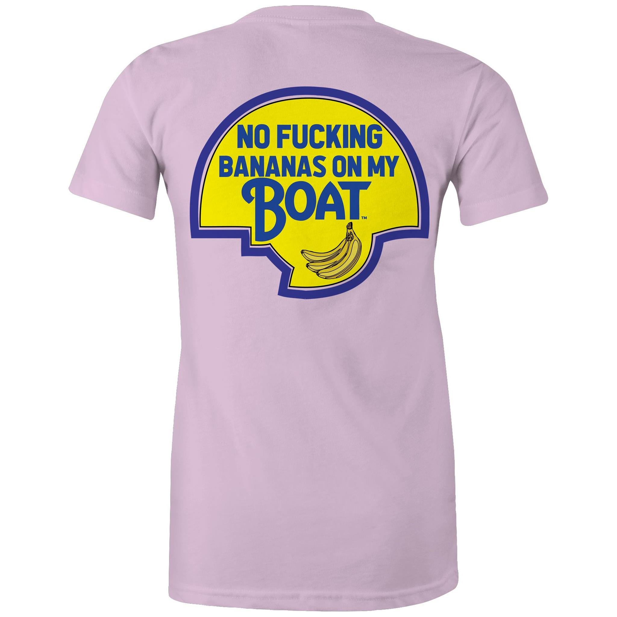 No Effin Bananas On My Boat (Back Print) - Women's
