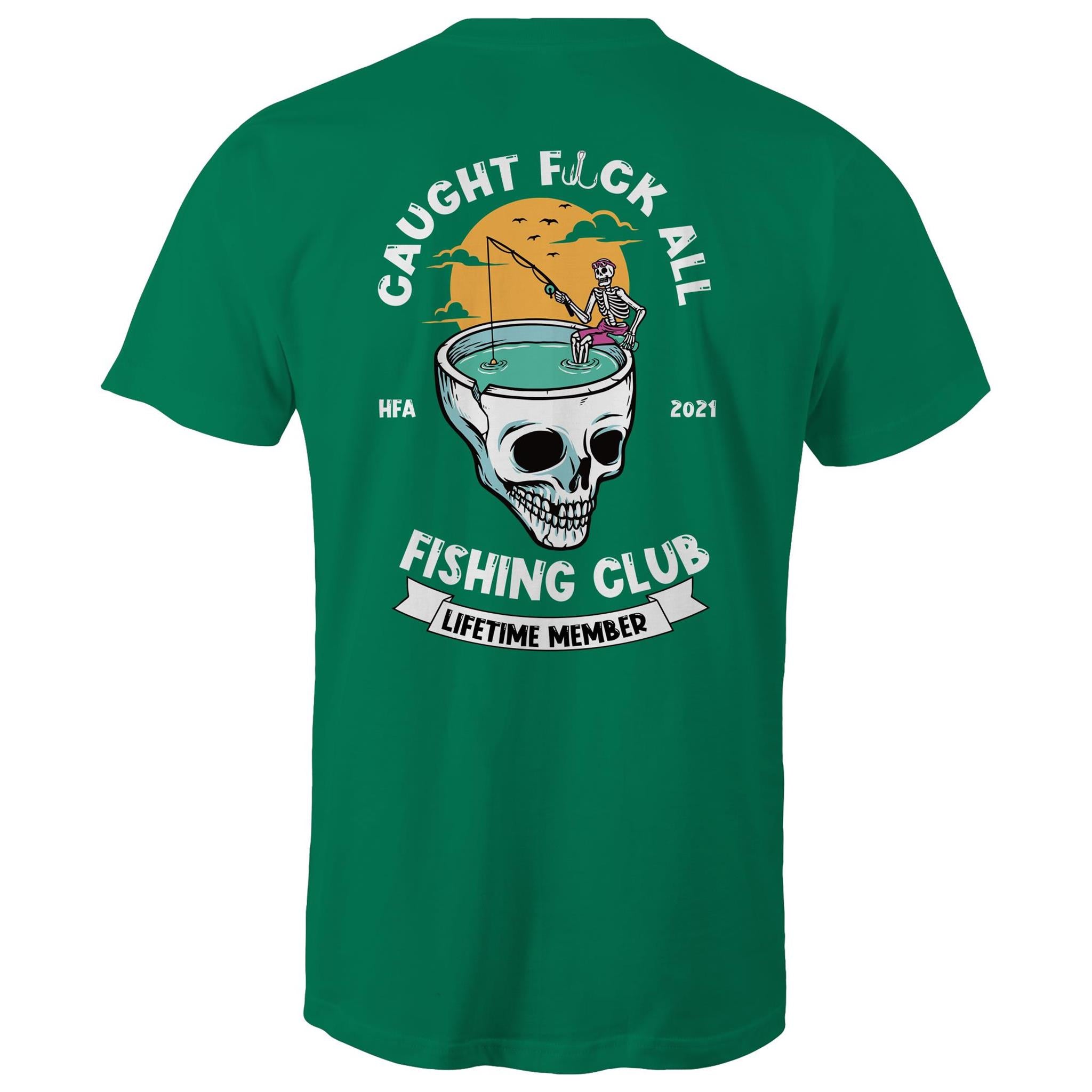 Caught Eff All - Lifetime Member Club Fishing Shirt (Back Print) - Men's